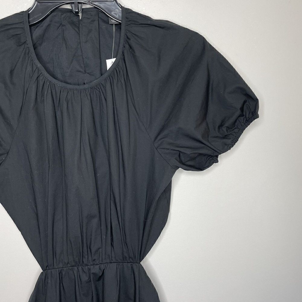MADEWELL Dress Womens 00 Open-Back Cutout Cotton Poplin NEW Black Midi BG397 - Picture 4 of 14